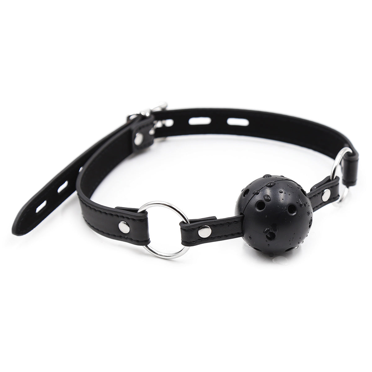 Zwarte Ademende BDSM Ball Gag Voor Bondage