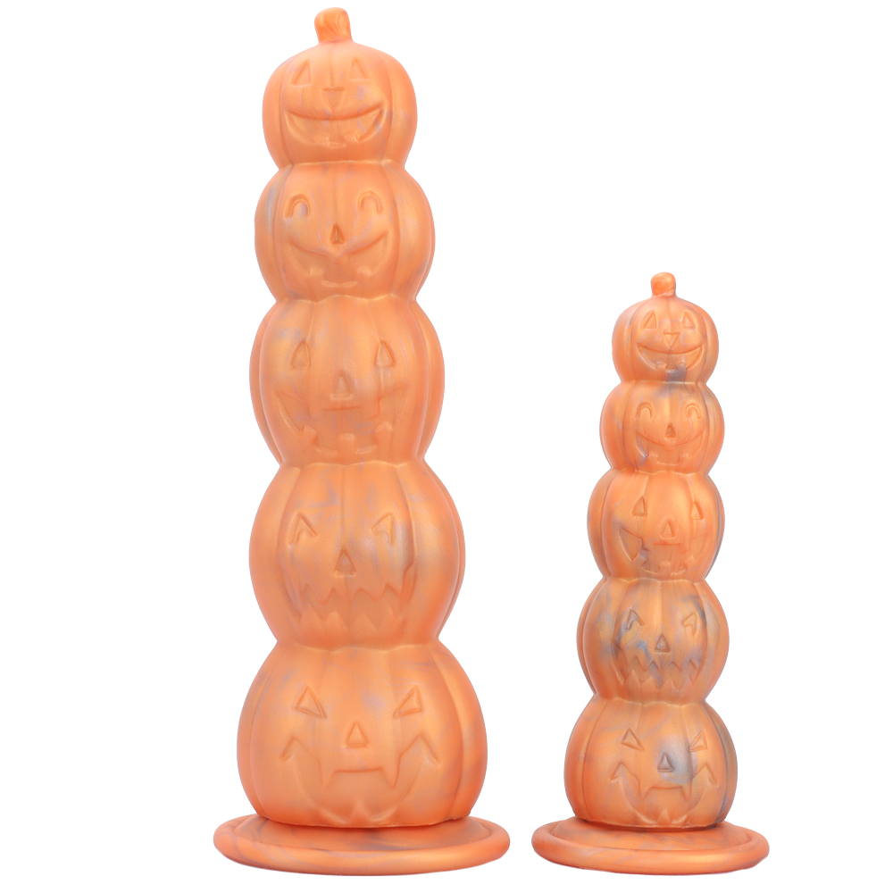 Grote Buttplug in Gestapelde Pompoenvorm van Siliconen