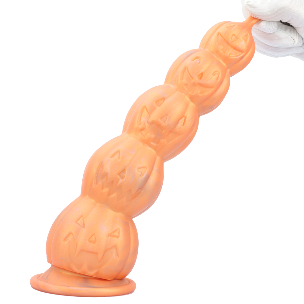 Grote Buttplug in Gestapelde Pompoenvorm van Siliconen