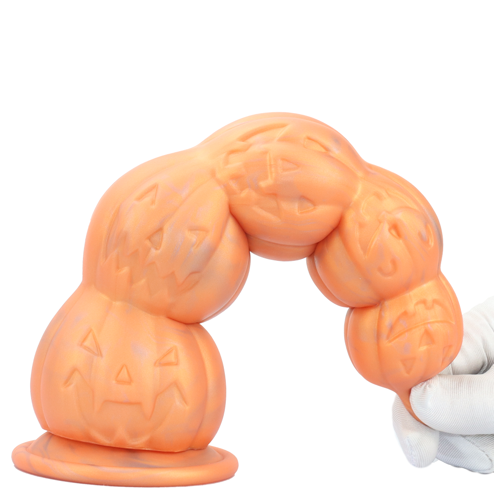 Grote Buttplug in Gestapelde Pompoenvorm van Siliconen