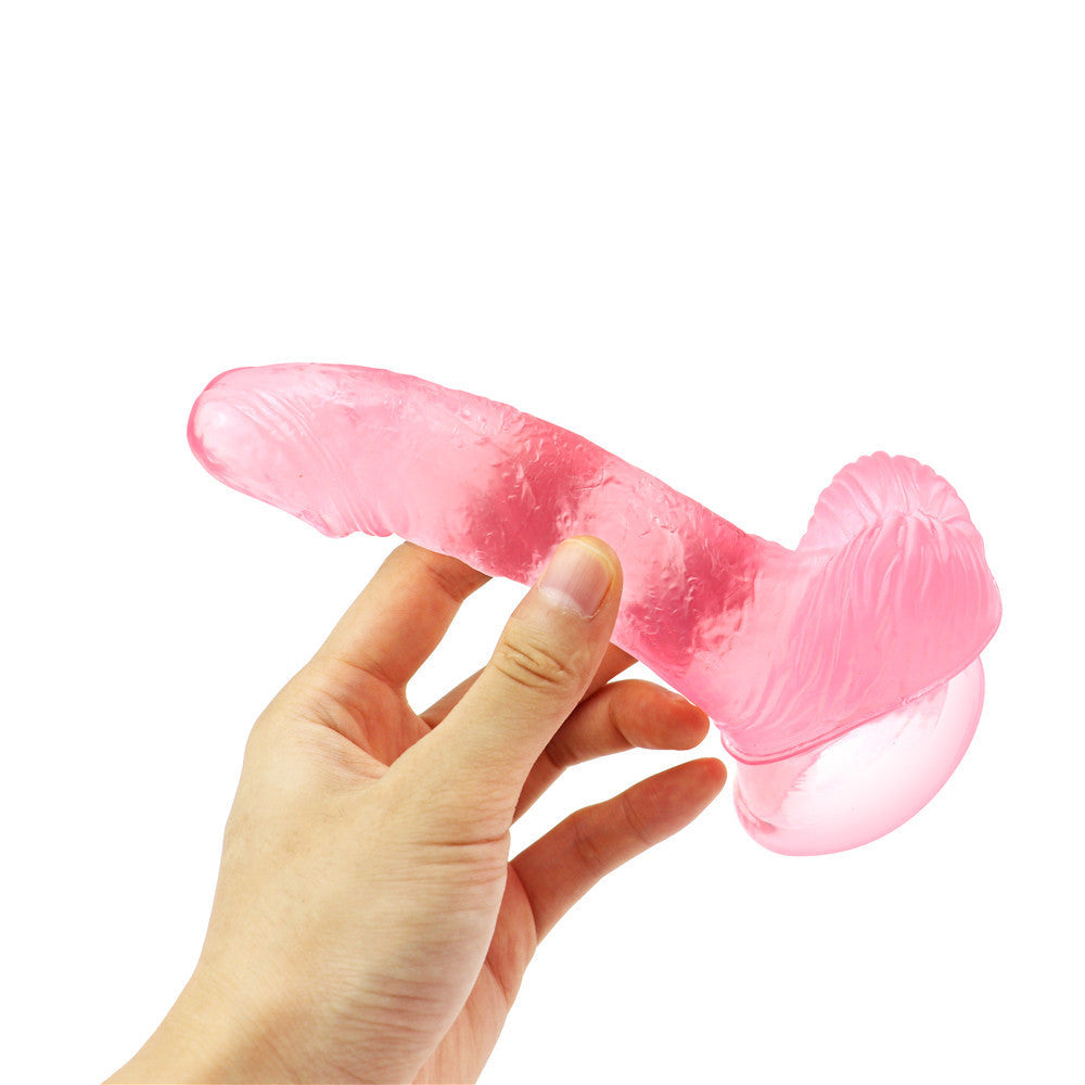 15.5cm Small Pink Jelly Dildo Voor Beginner