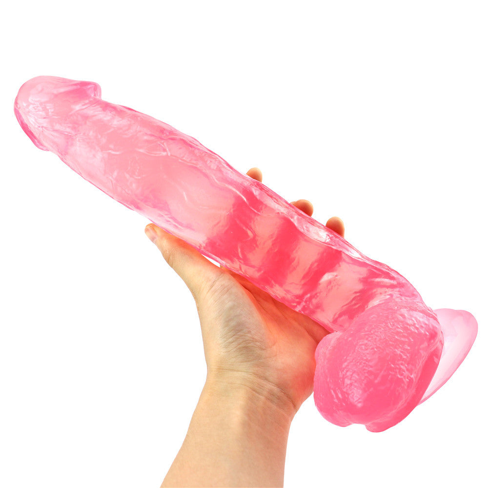 Massive Dildo 30 cm Roze Jelly