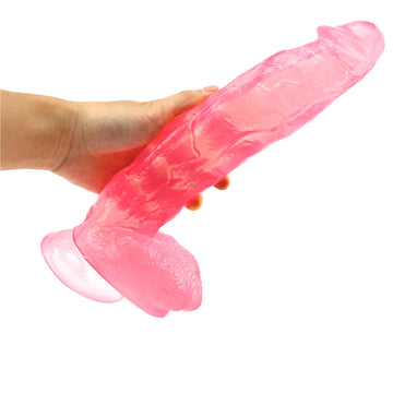 Massive Dildo 30 cm Roze Jelly