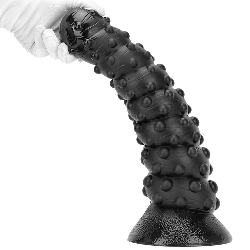 Grote Buttplug 38 cm Ribbel Siliconen Anaal Speeltje
