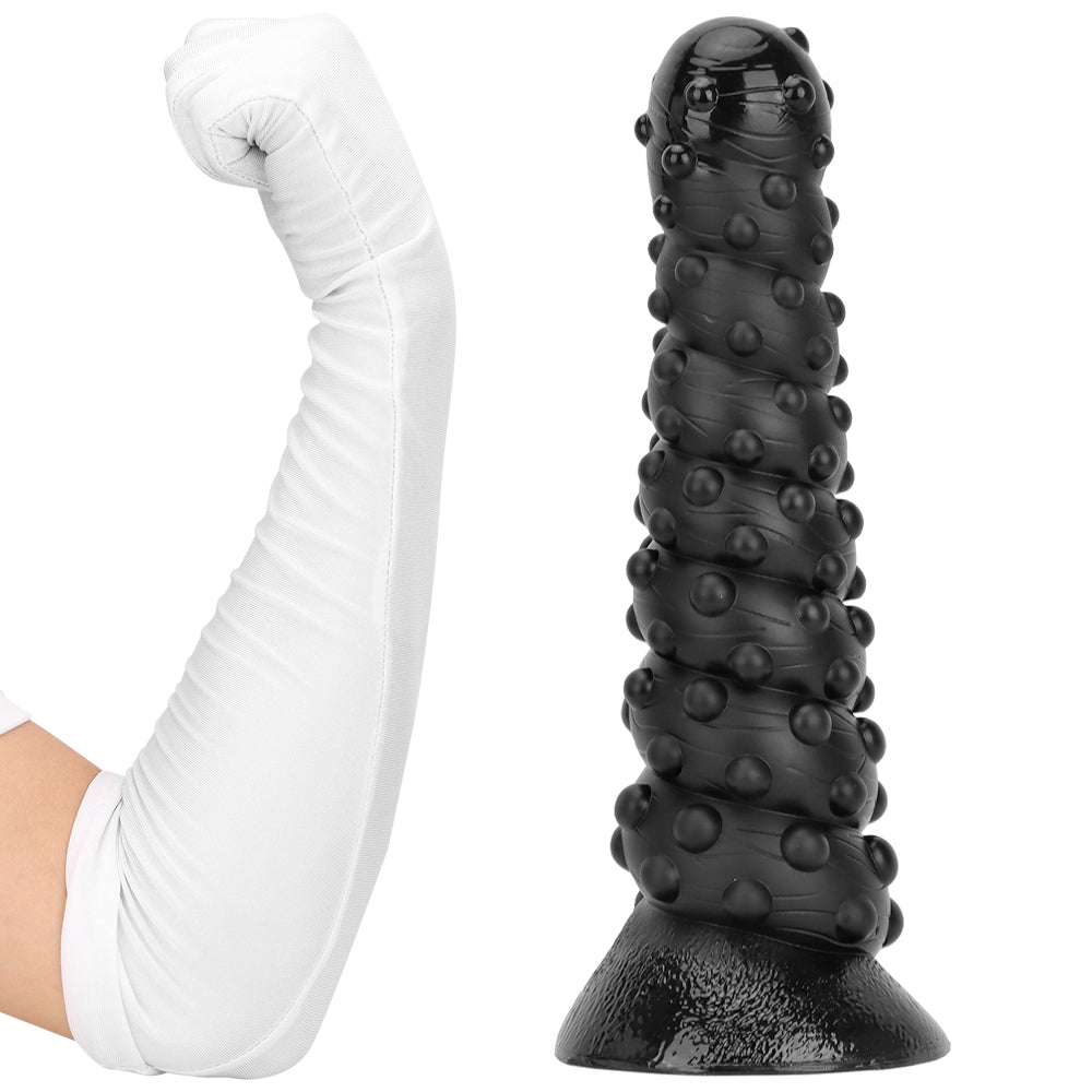 Grote Buttplug 38 cm Ribbel Siliconen Anaal Speeltje