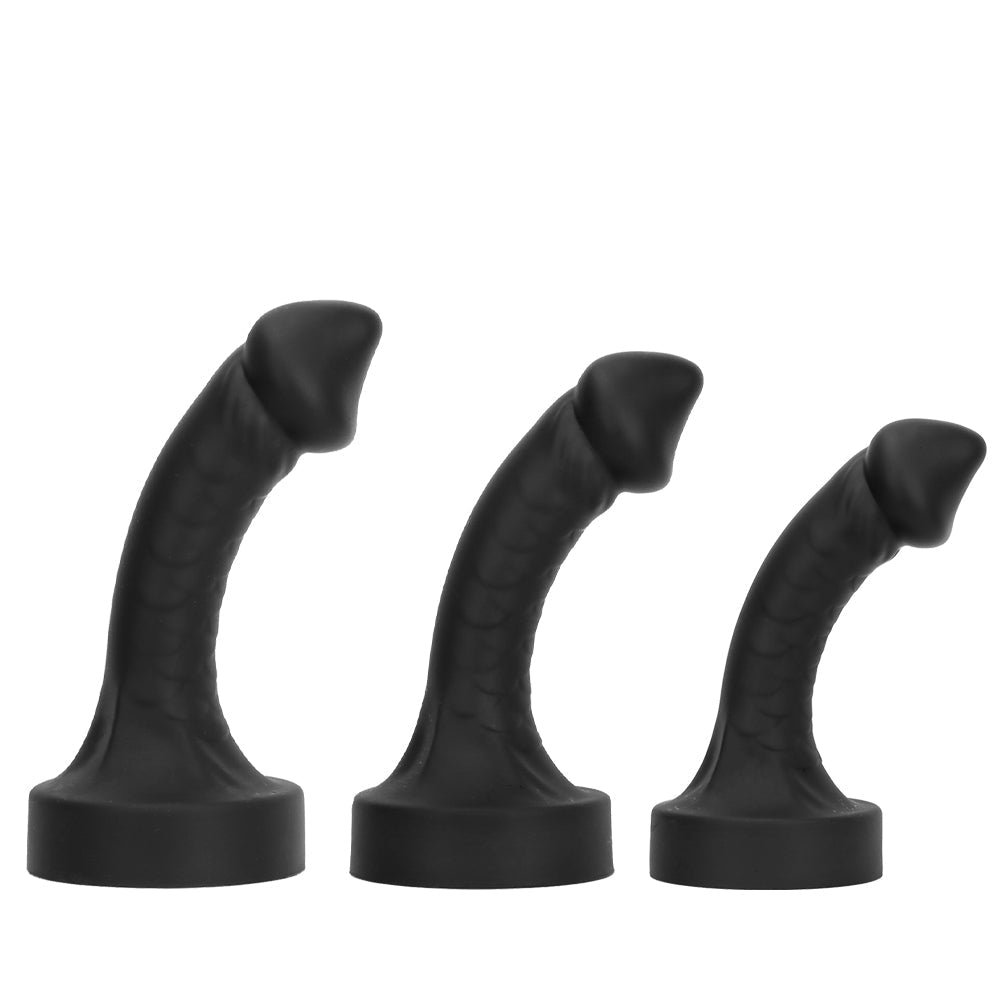 33 cm Gebogen Taps Toelopende Black Dildo