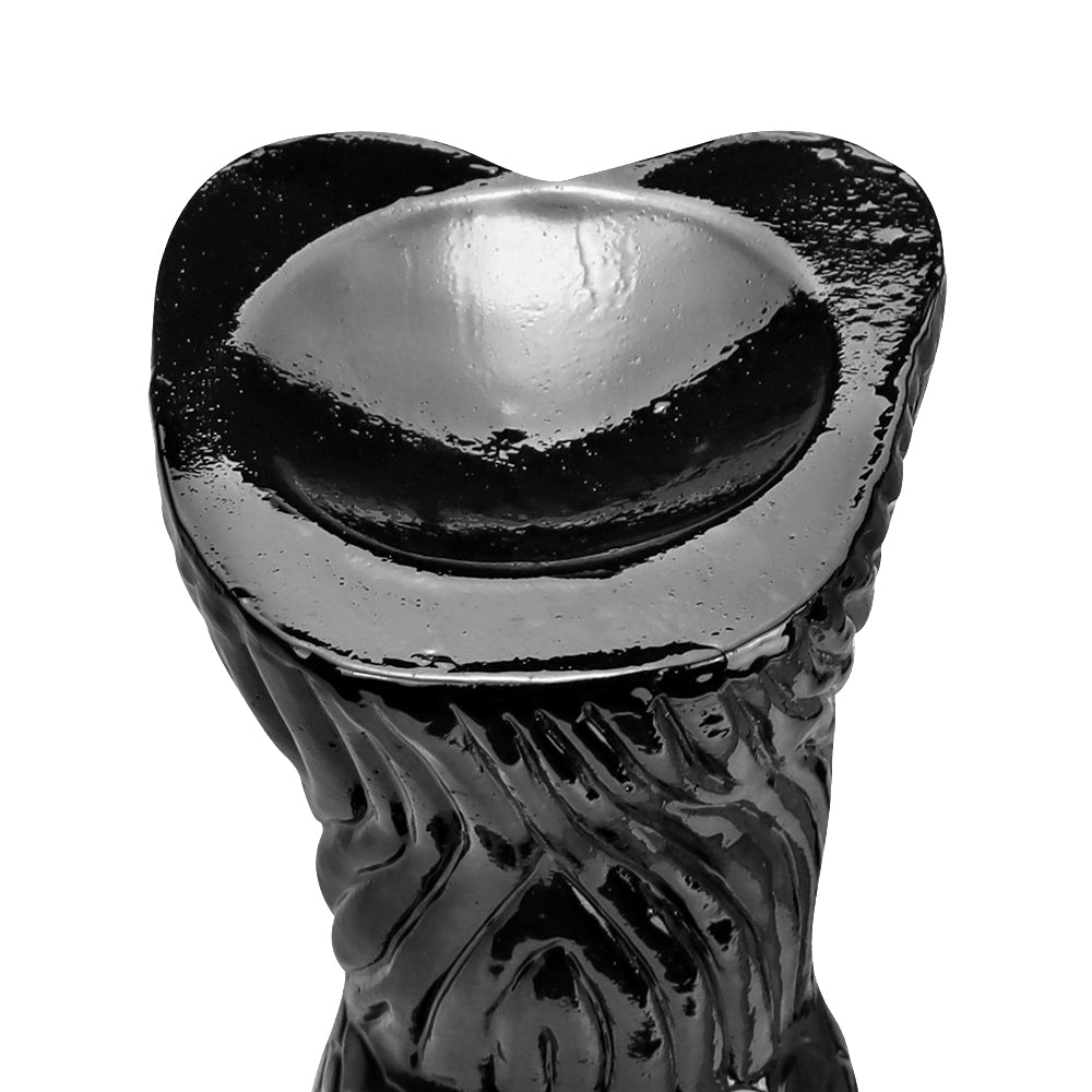 37cm Zwarte Fantasy Monsterdildo Met Schaal