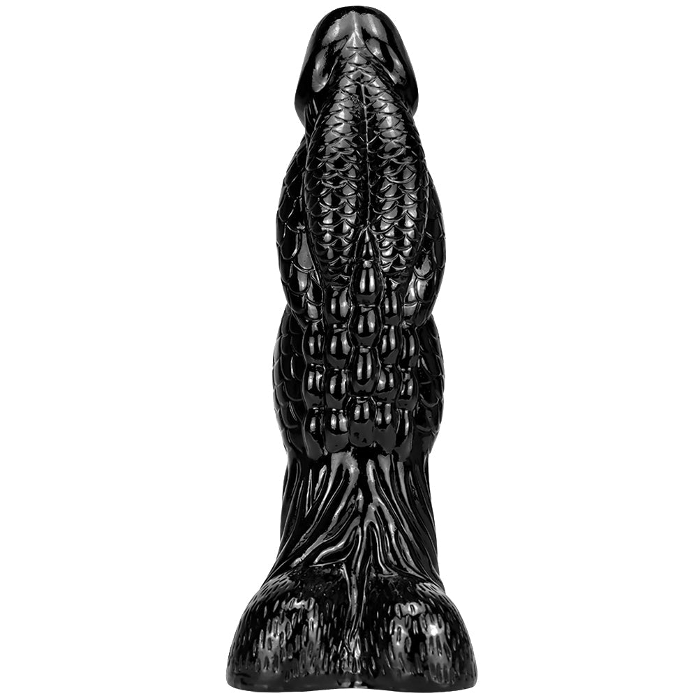 37cm Zwarte Fantasy Monsterdildo Met Schaal