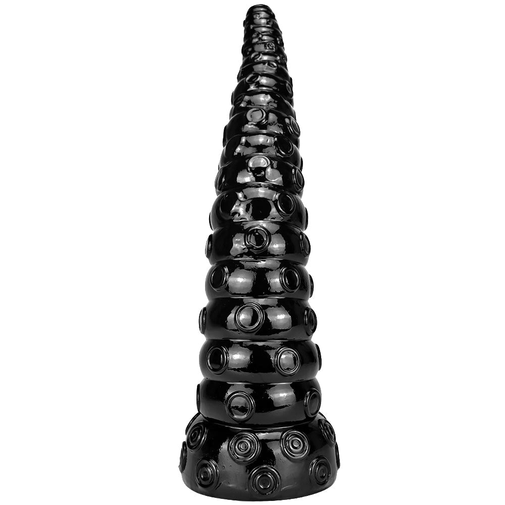 38cm Big Black Lang Tentakel Dildo Met Textuur