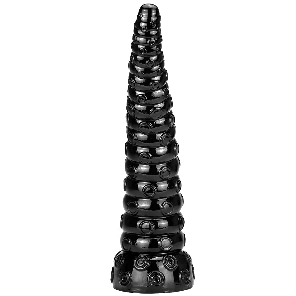 38cm Big Black Lang Tentakel Dildo Met Textuur
