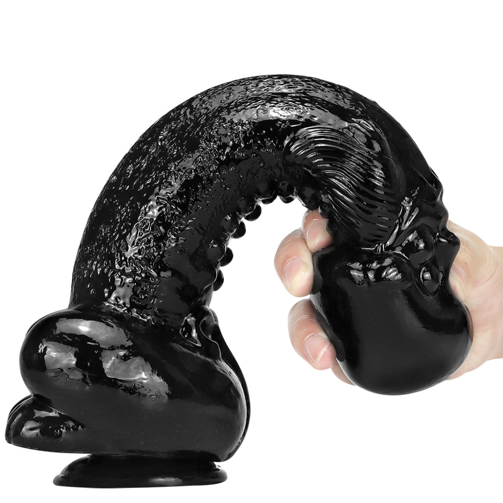 28 cm Grote Zwarte Alien Fantasy Dildo