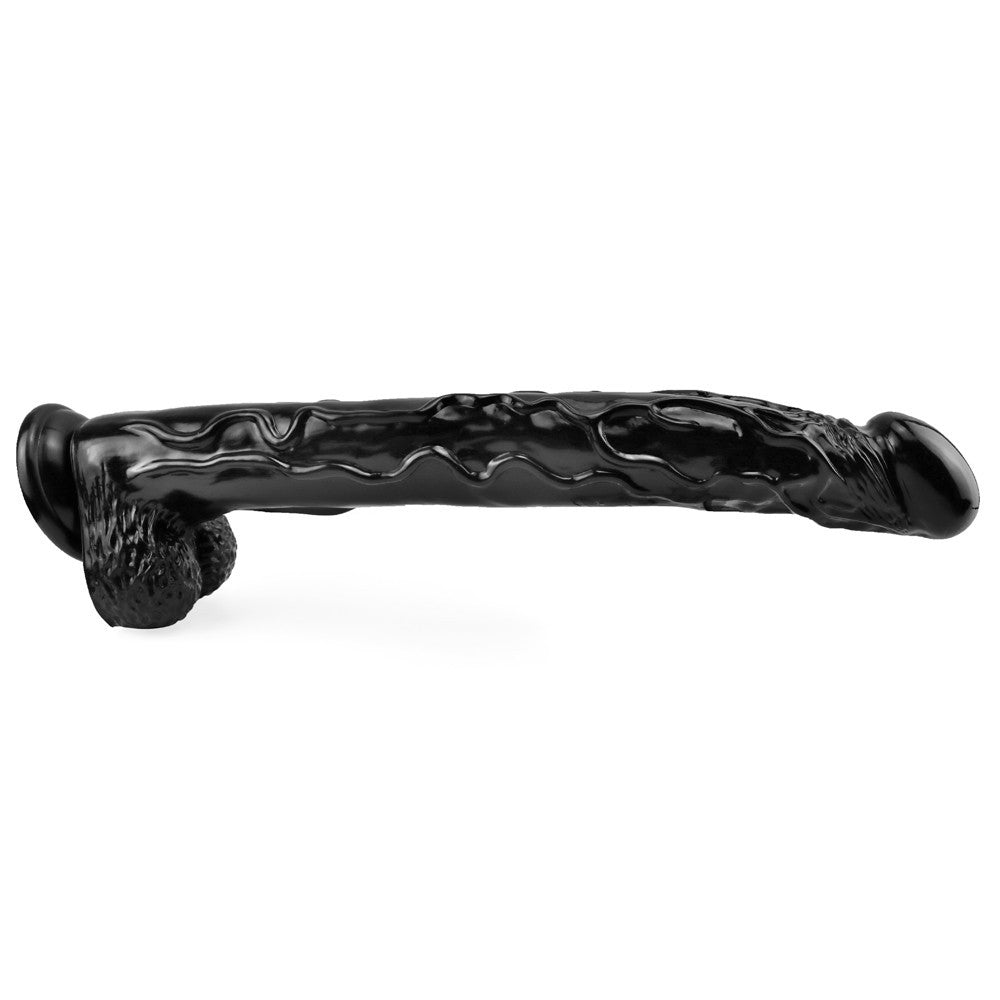 42cm Zwarte Realistische Anale Dildo Diepe Ervaring