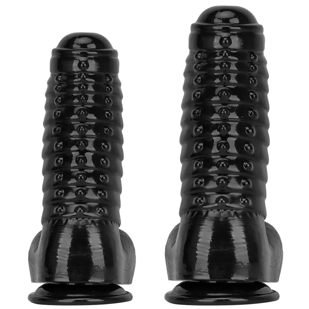 34 cm Big Black Dildo Met Voorhuid