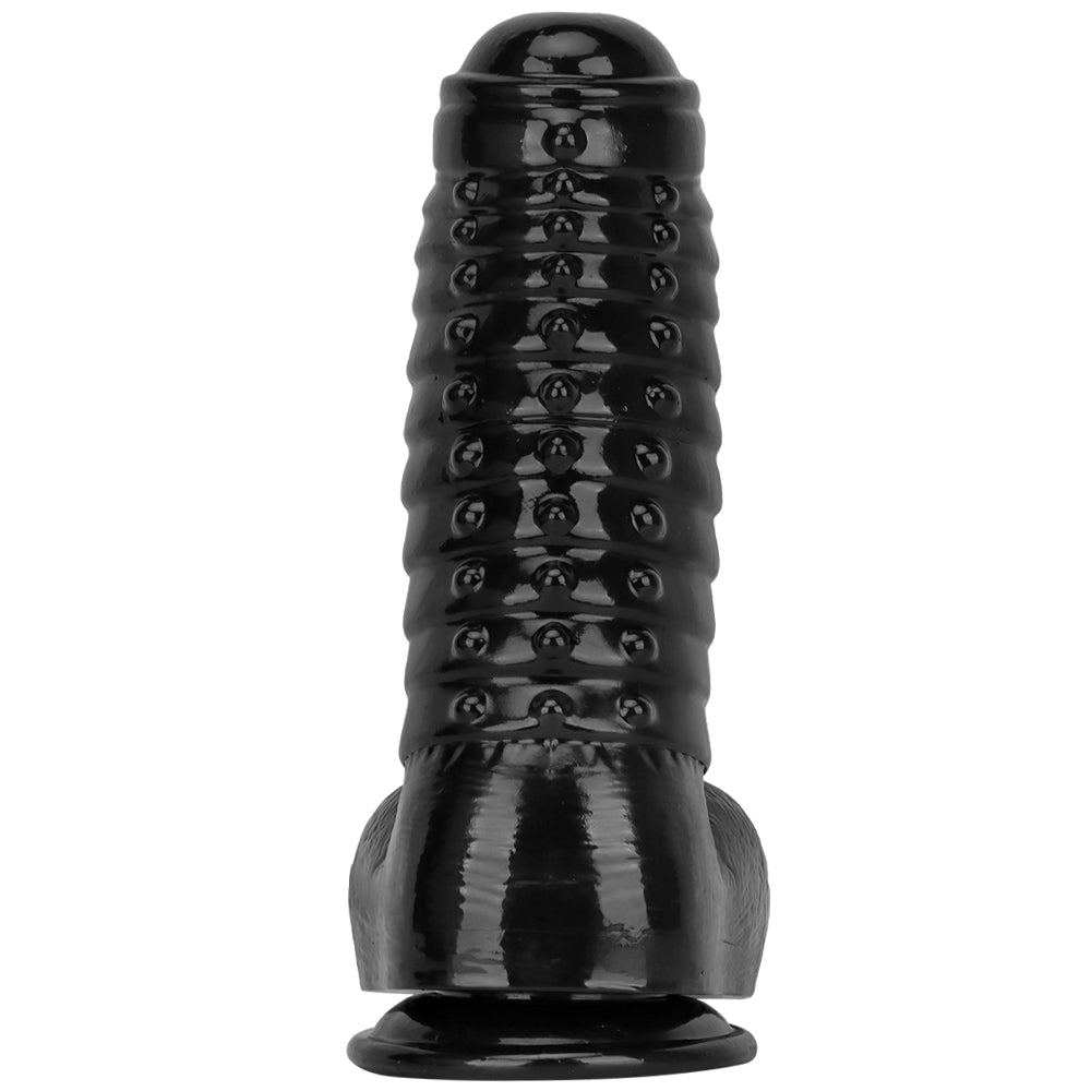 34 cm Big Black Dildo Met Voorhuid