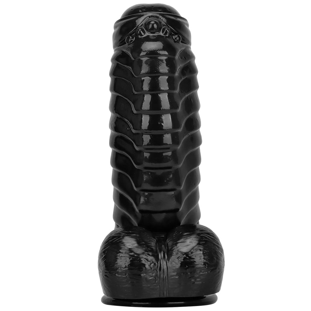 34 cm Big Black Dildo Met Voorhuid