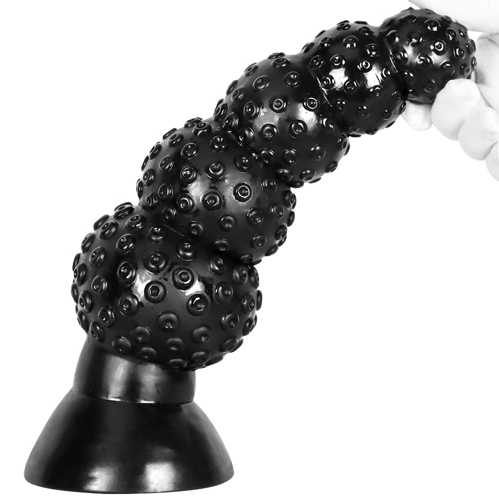 Zwarte Octopus Tentakel Dildo Met Kralen