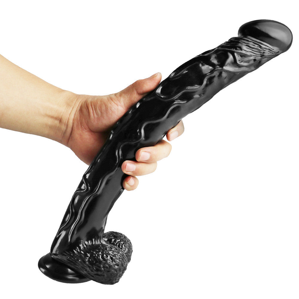 42cm Zwarte Realistische Anale Dildo Diepe Ervaring