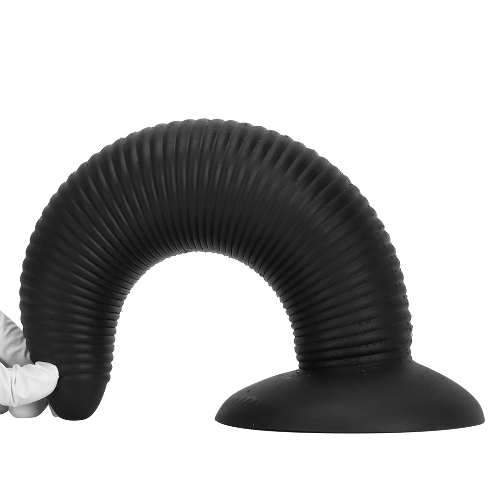 Big Black Dildo Realistisch Met Ribbels 38cm