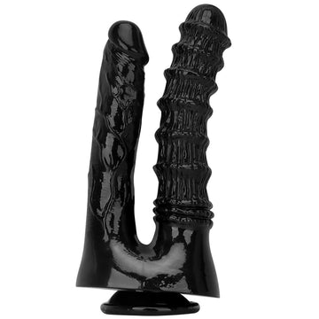 27 cm Black Soft Anal Doppeldildo