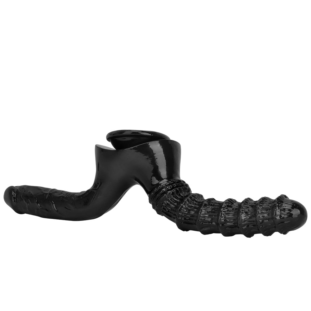 27 cm Black Soft Anal Doppeldildo