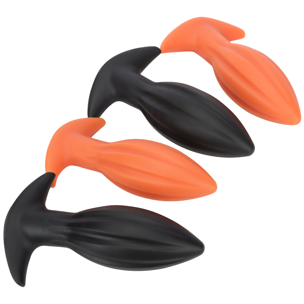 Grooved Silicone Giant Butt Plug Kit