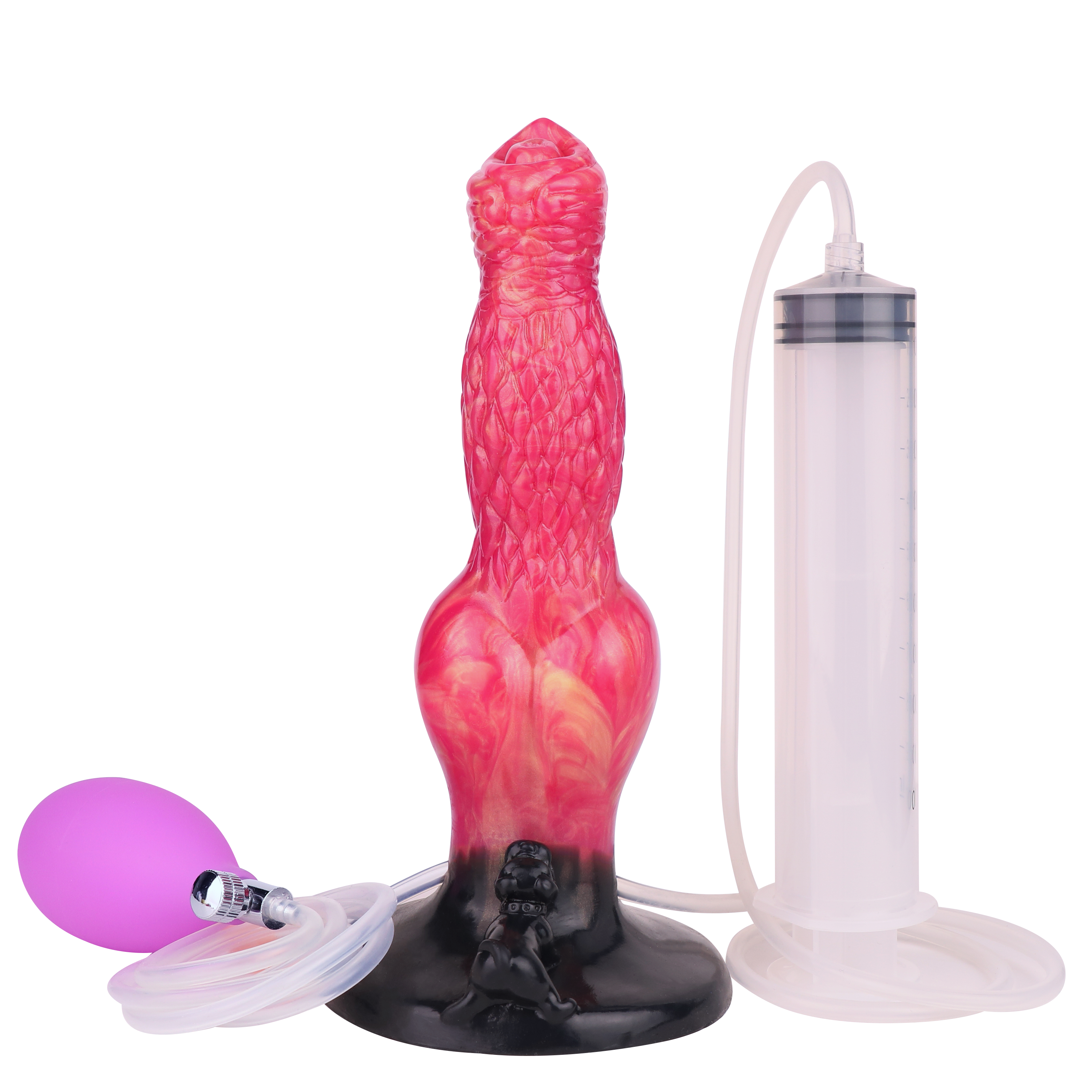 21.7 cm Red Inflatable Ejaculating Dogdildo