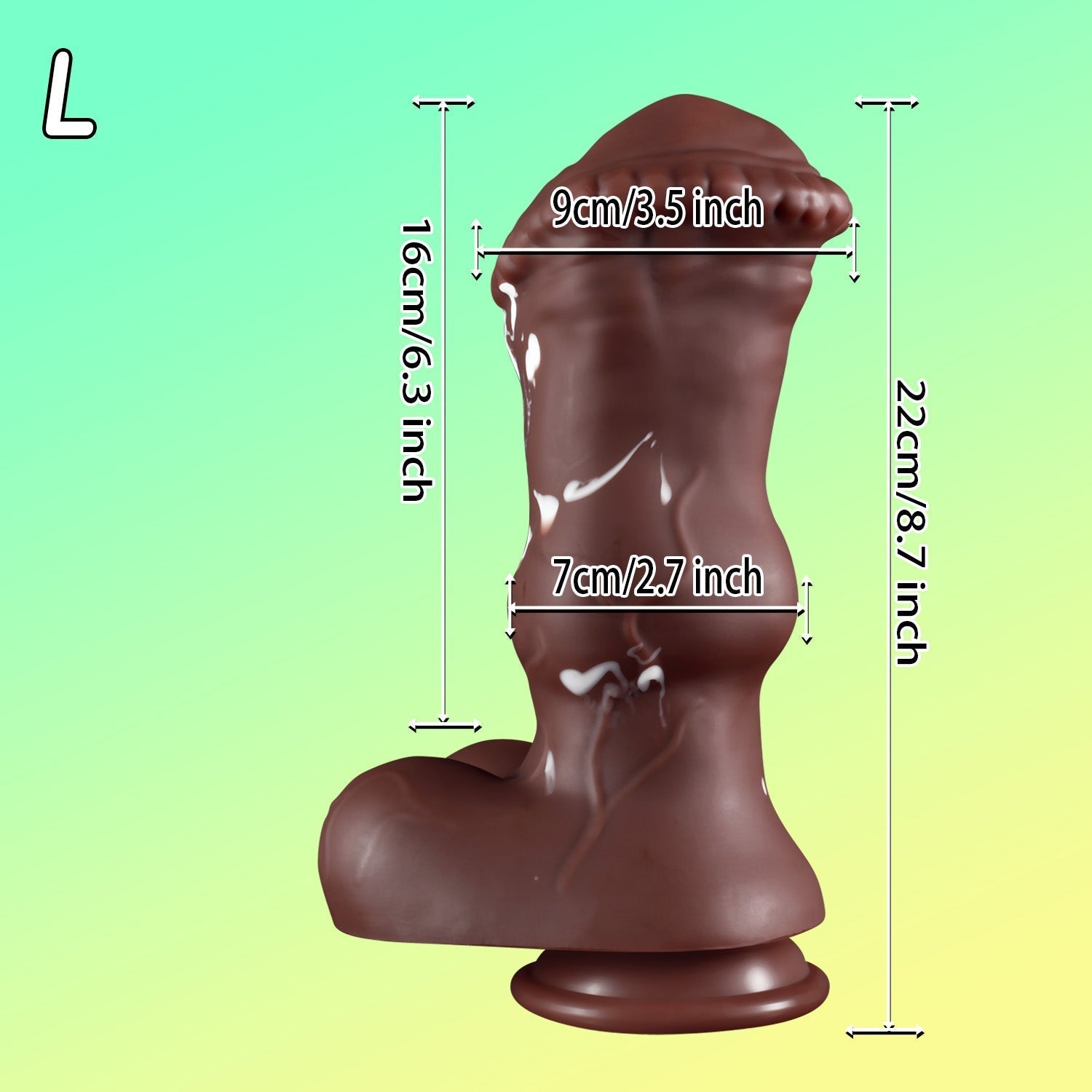 Bruine Dikke Horse Peniss Fantasy Dildos