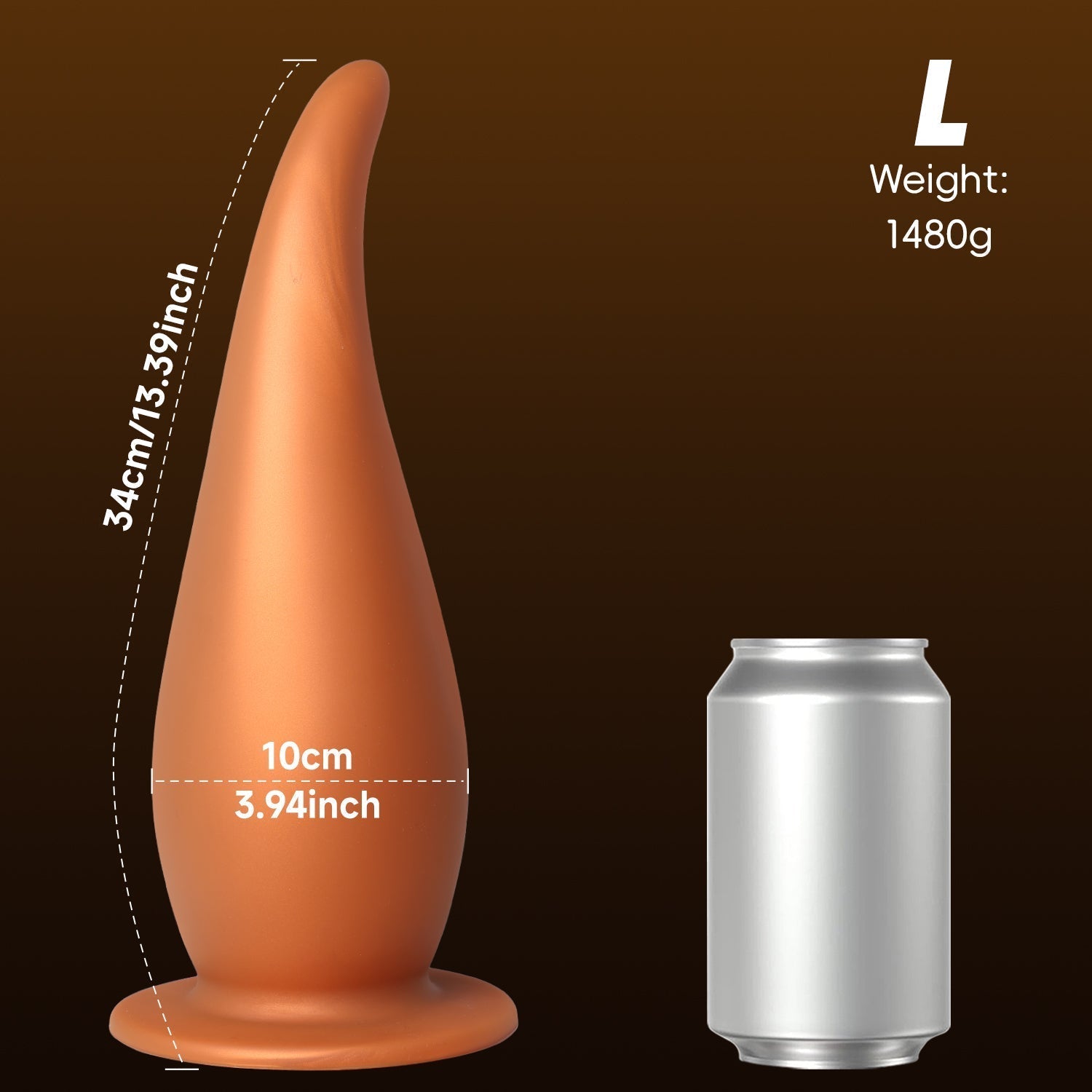 Gouden Siliconen Grote P-Spot Buttplug