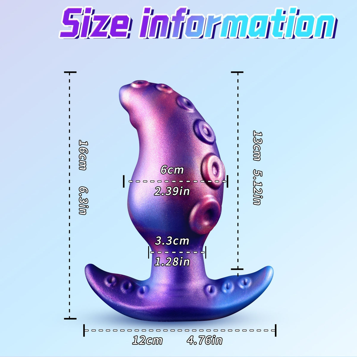 Paars Tentakel Dildo Anaal Plug Fantasy