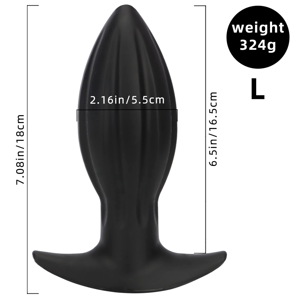 Grooved Silicone Giant Butt Plug Kit