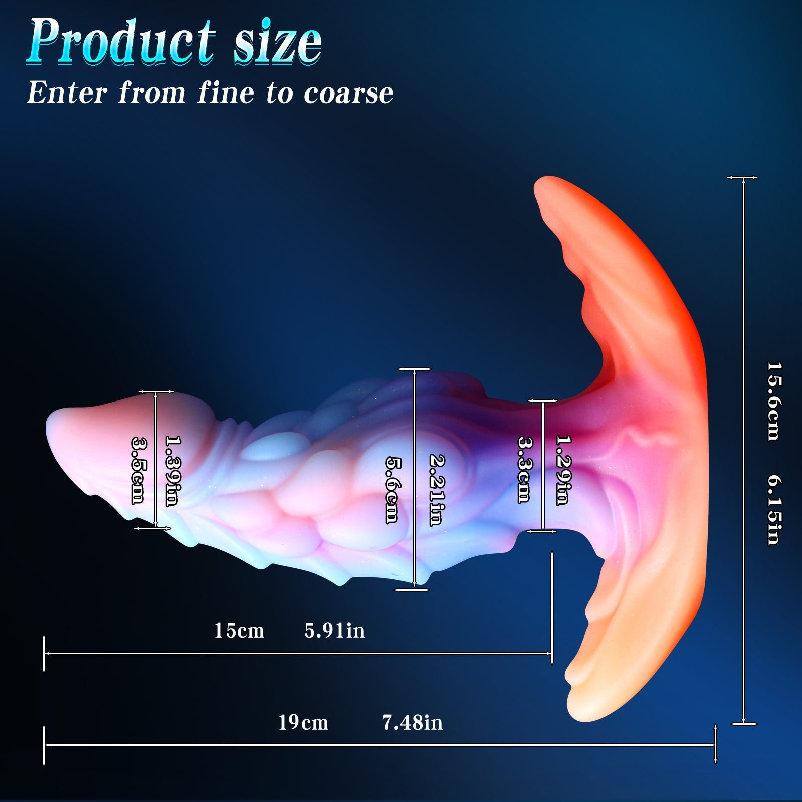Dragon Fantasy Butt Plug Set Lichtgevende Schubben