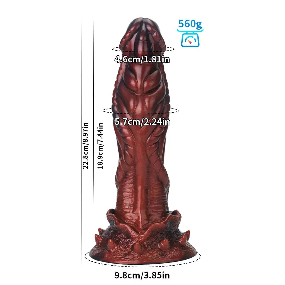 Rode Monsterdildo Met Textuur En Zuignap