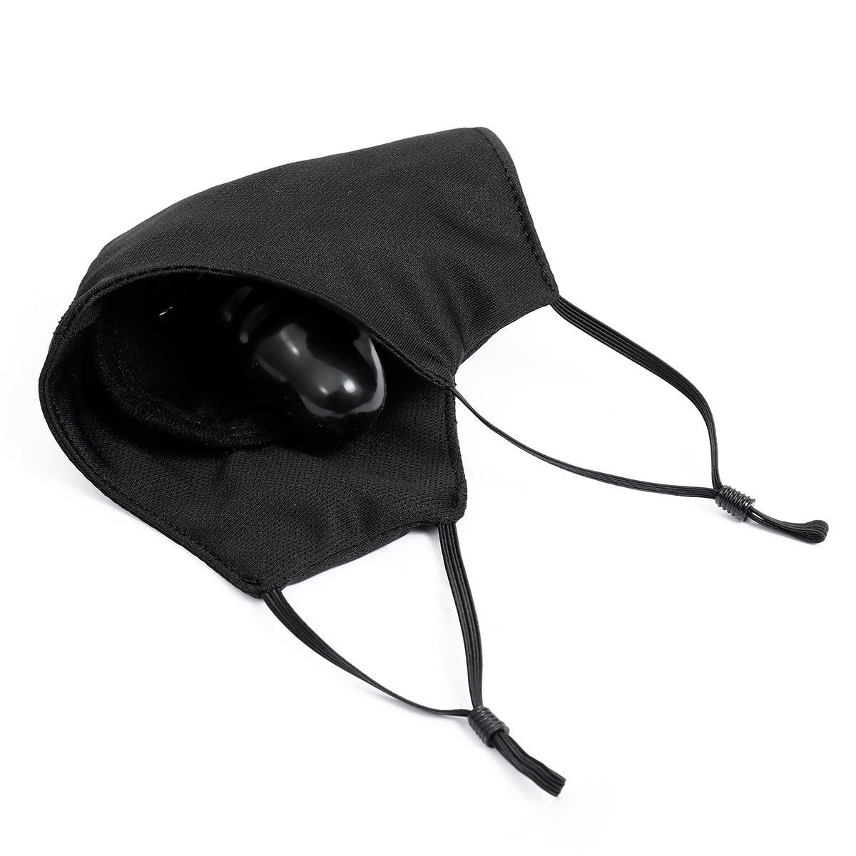 Zwart BDSM Masker Met Dildo Gag