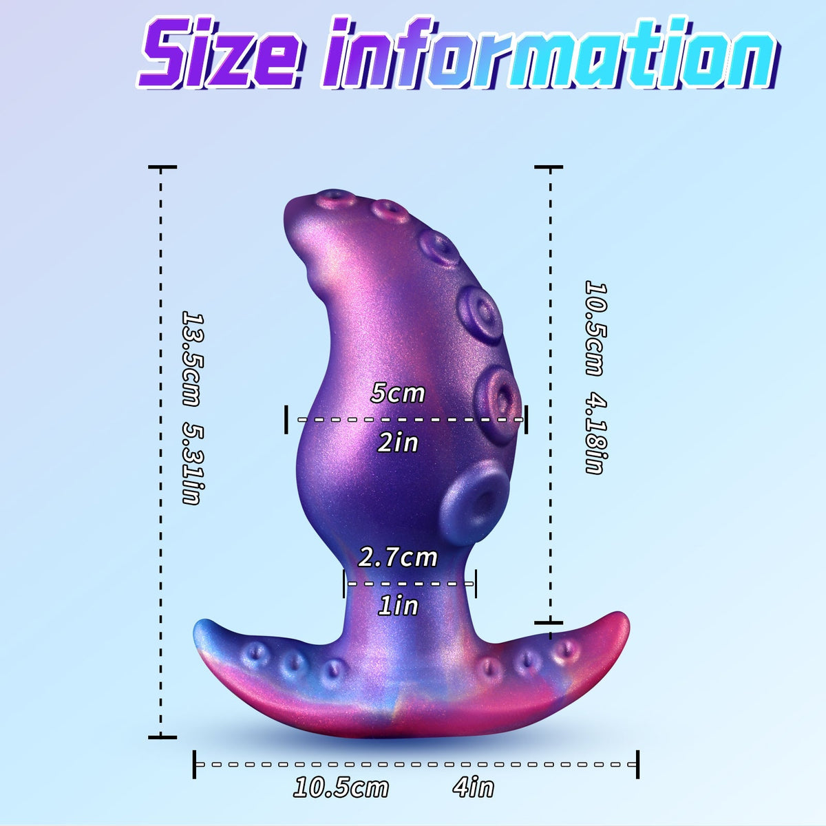 Paars Tentakel Dildo Anaal Plug Fantasy