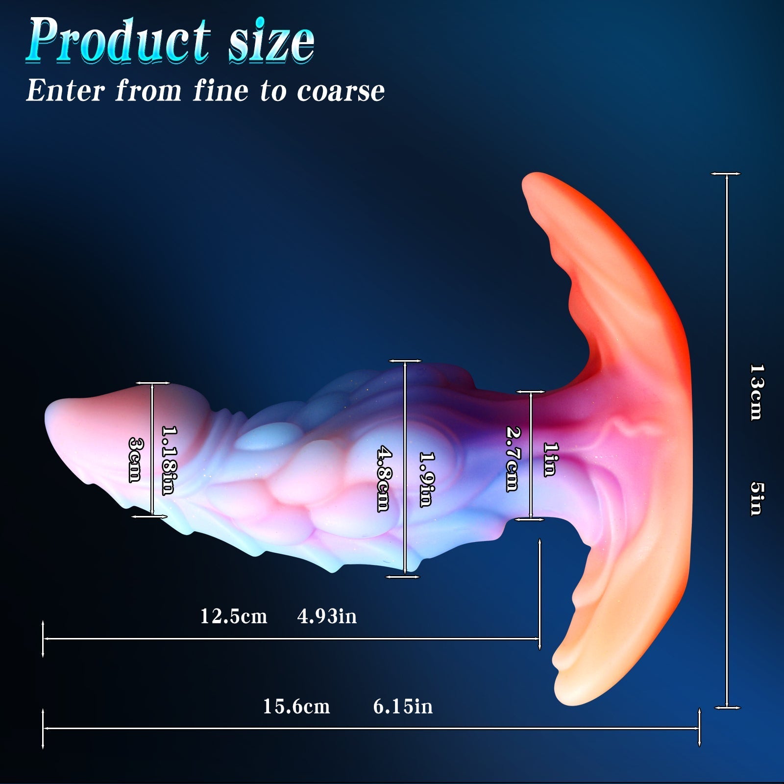 Dragon Fantasy Butt Plug Set Lichtgevende Schubben