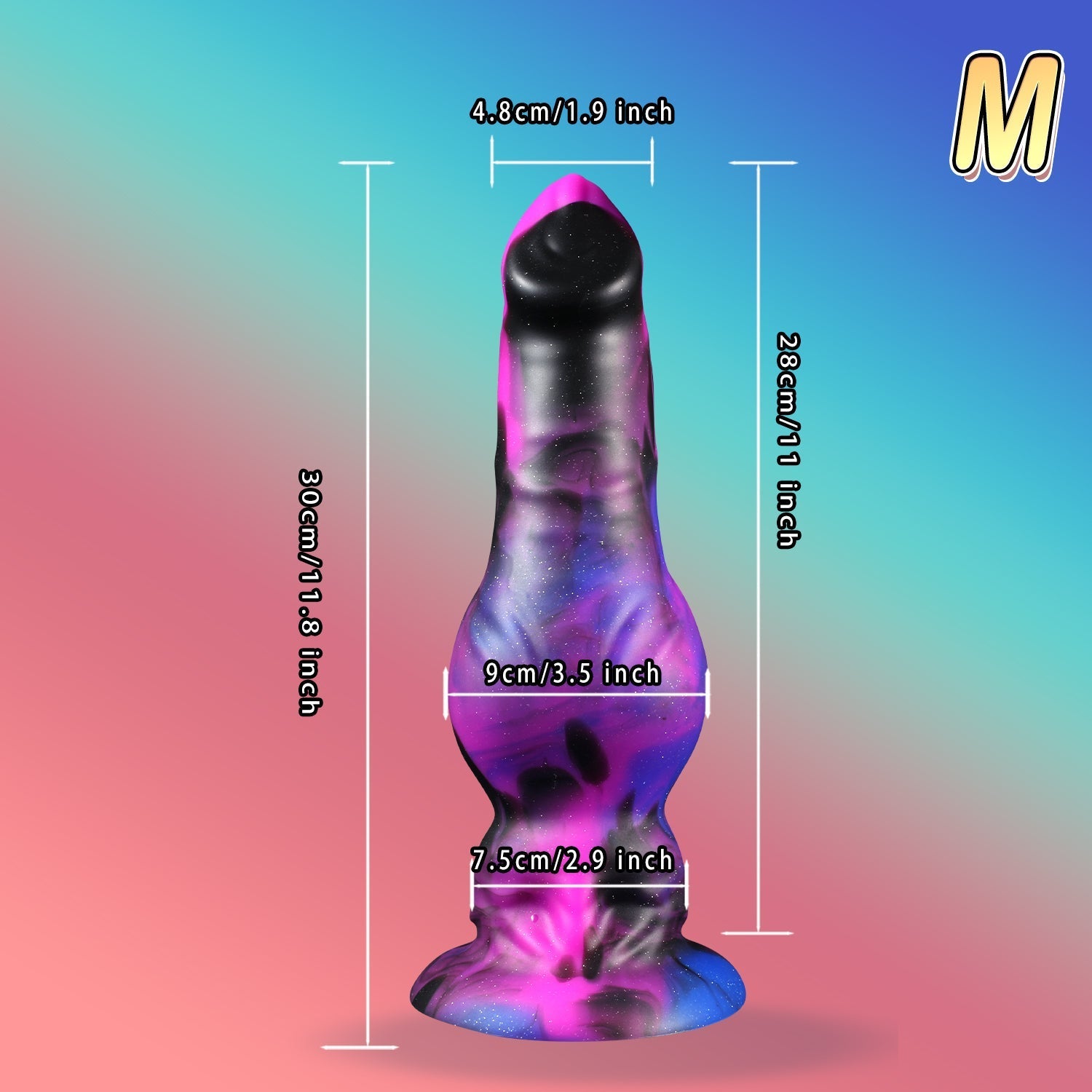 28 cm Long Monster Fantasy Dog Knot Dildo