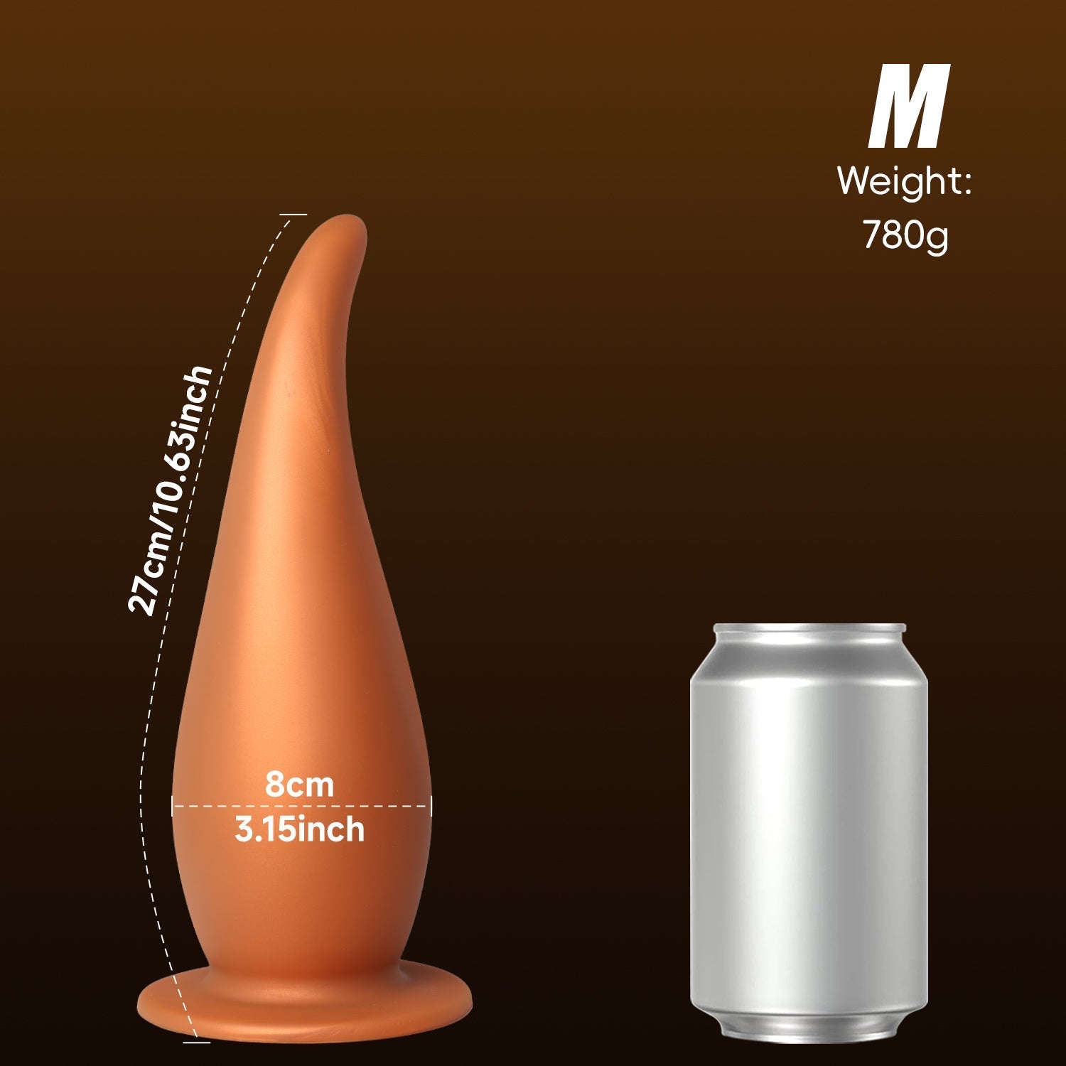 Gouden Siliconen Grote P-Spot Buttplug