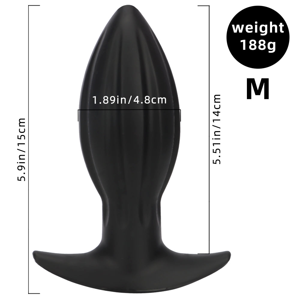 Grooved Silicone Giant Butt Plug Kit