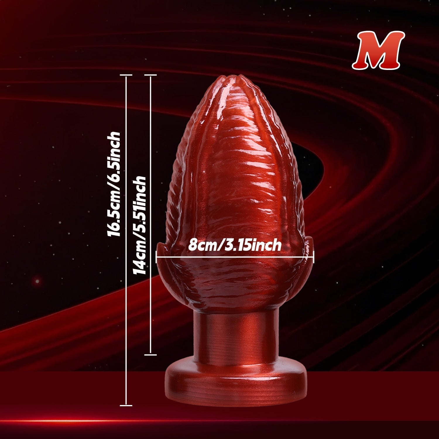 Rode Big Anal Plug Met Vleesetende Plant