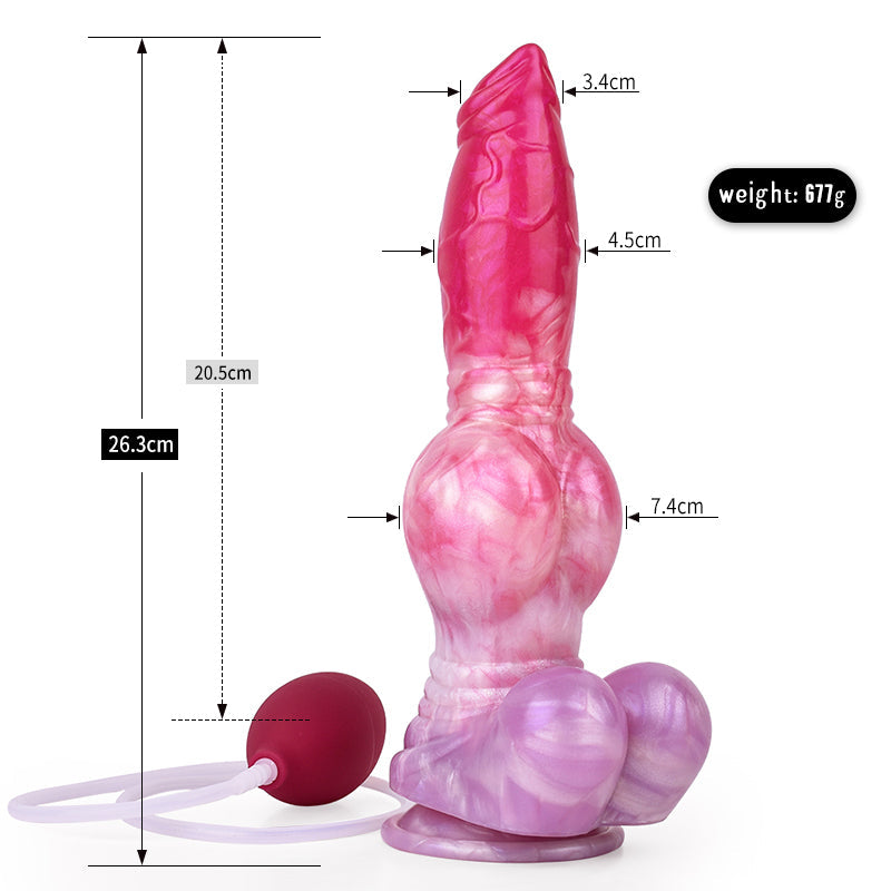 25cm Grote Dog Knot Ejaculating Dildo