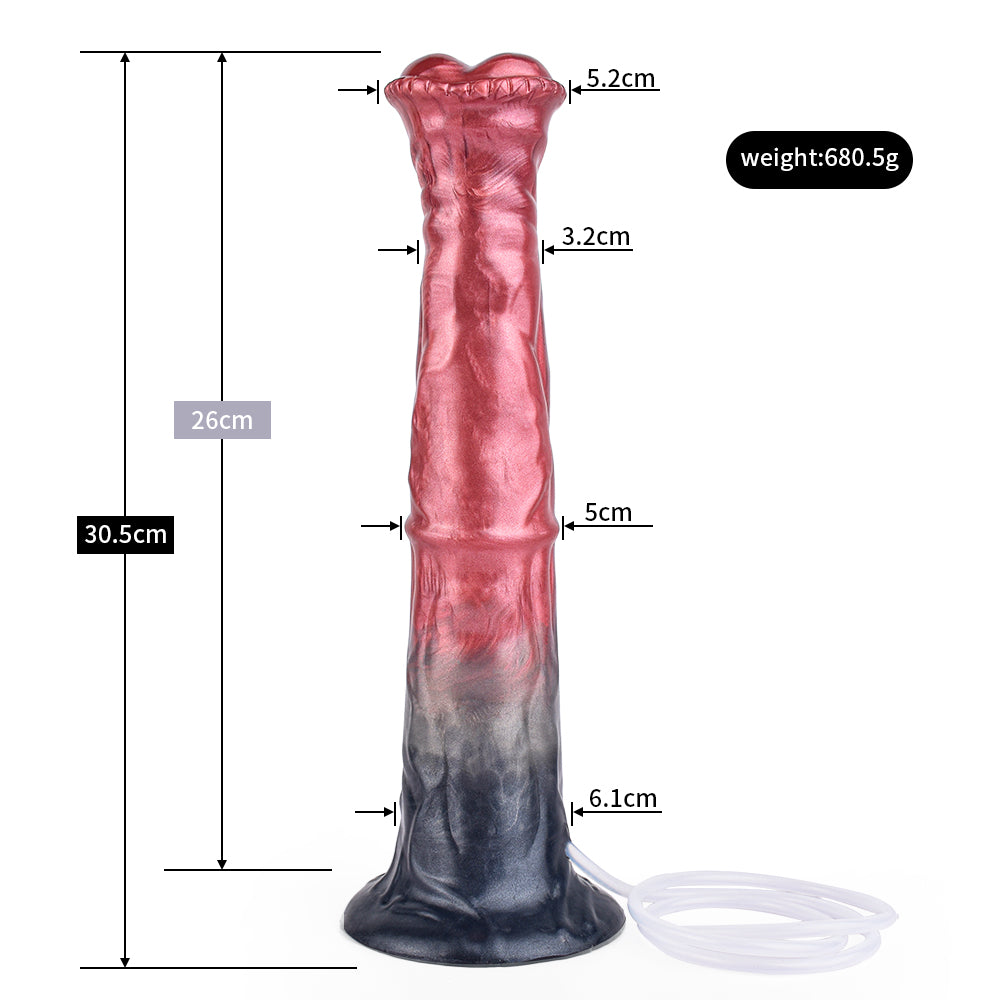 30.5 cm Lange Fantasy Squirtingdildo Met Paardvorm