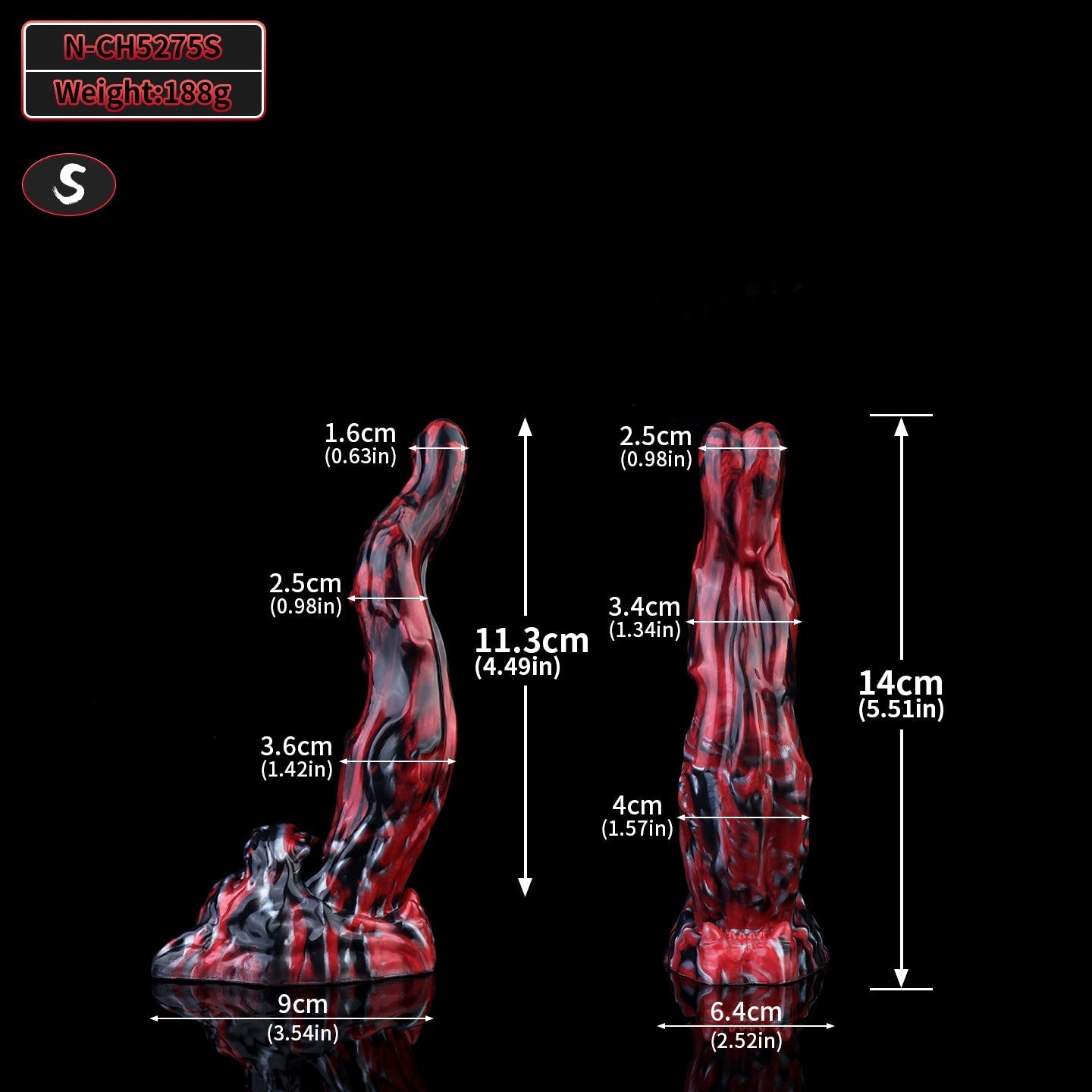 Silicone Custom American Bully Dog Tongue Monster Dildo