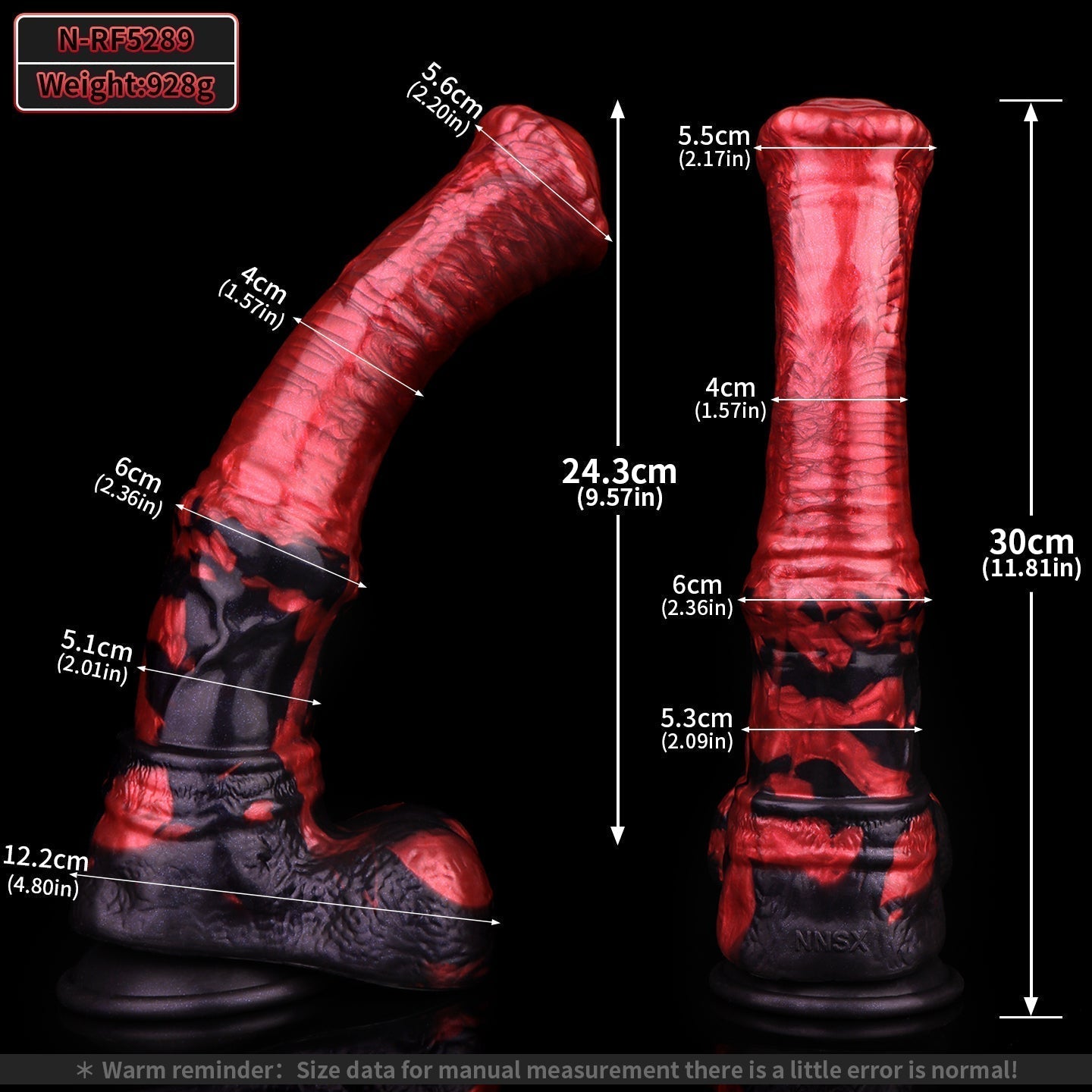 30 cm Paarden Dildo Fantasy XXL Design