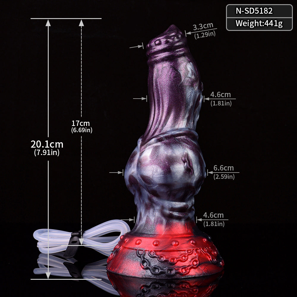 20 cm Textuur Dog Knot Squirtingdildo