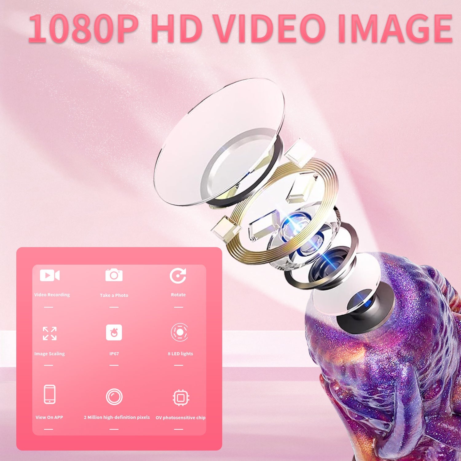 Monster Lange Tentakel Buttplug met APP-camera
