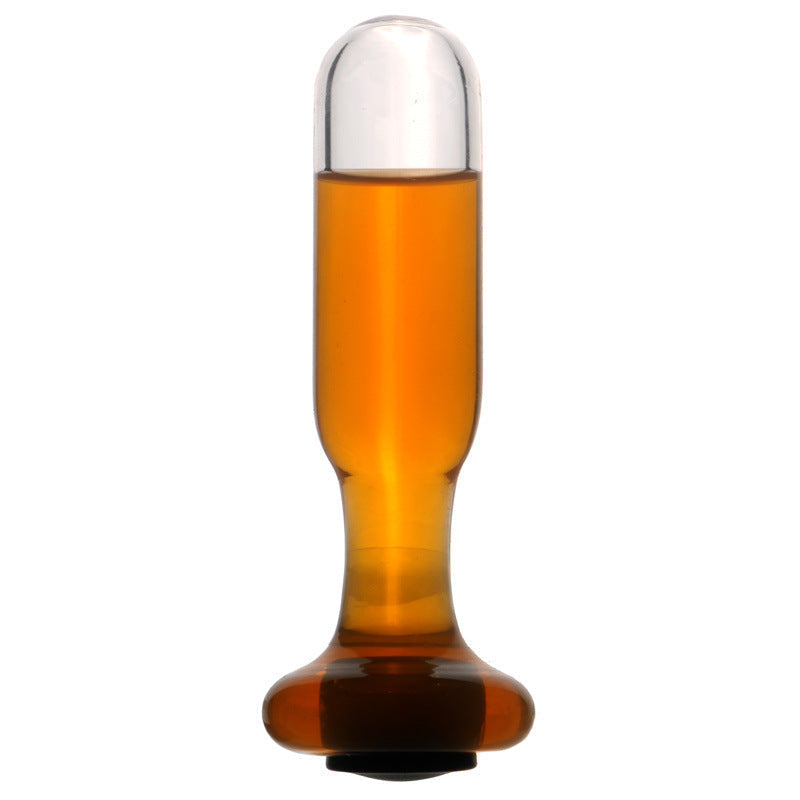 Transparante Glazen Buttplug Met Holle Vloeistofkamer
