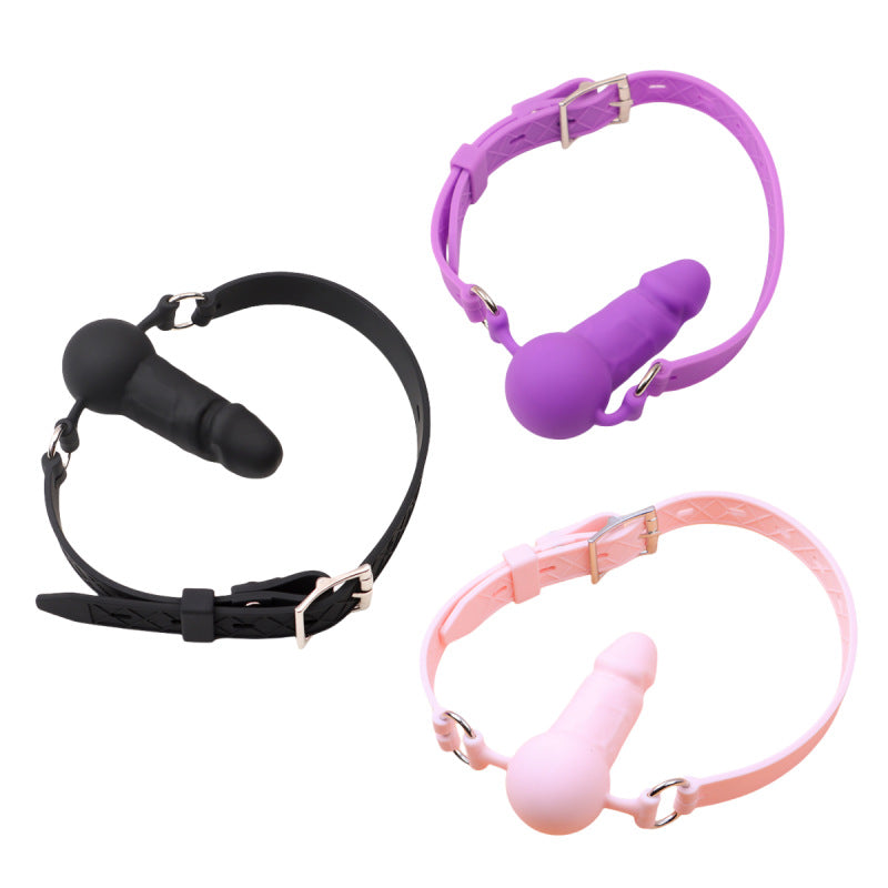 Siliconen Dildogag met Open Mond voor BDSM