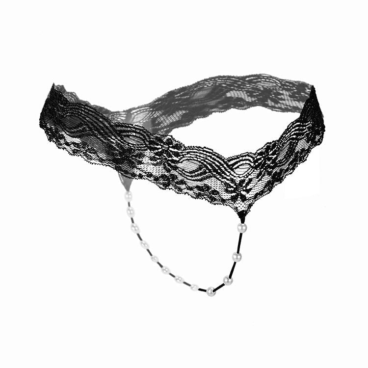 Zwarte Kant String Sexy Lingerie Voor Dames