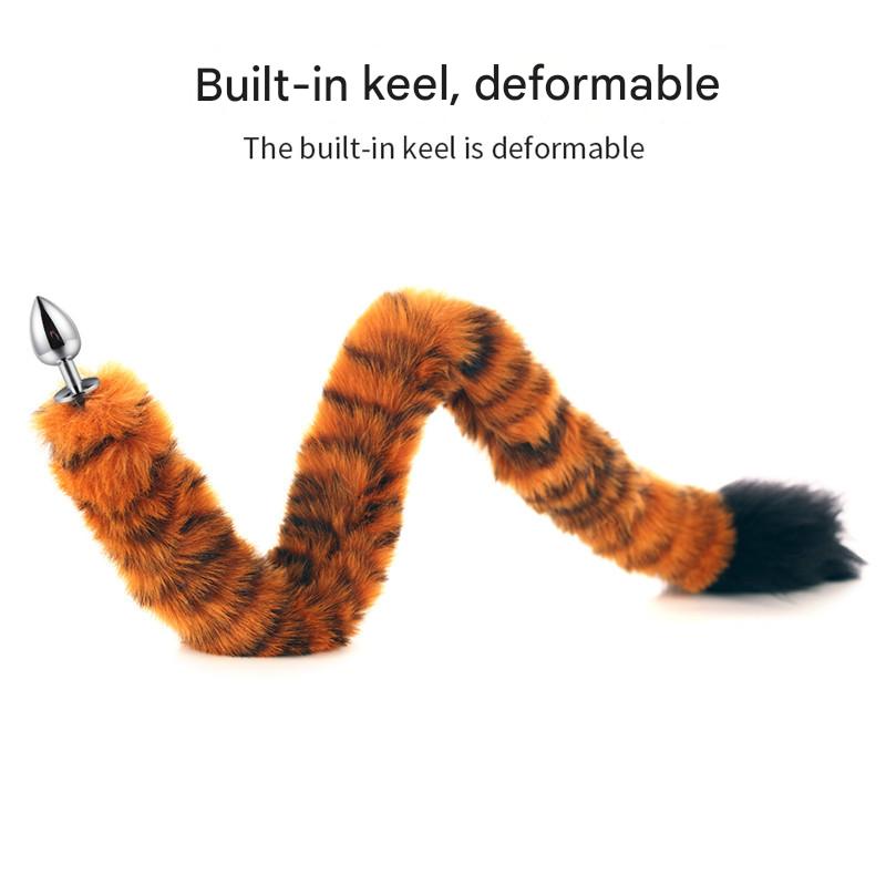 Tijger Butt Plug With Fur Tail Oorenset
