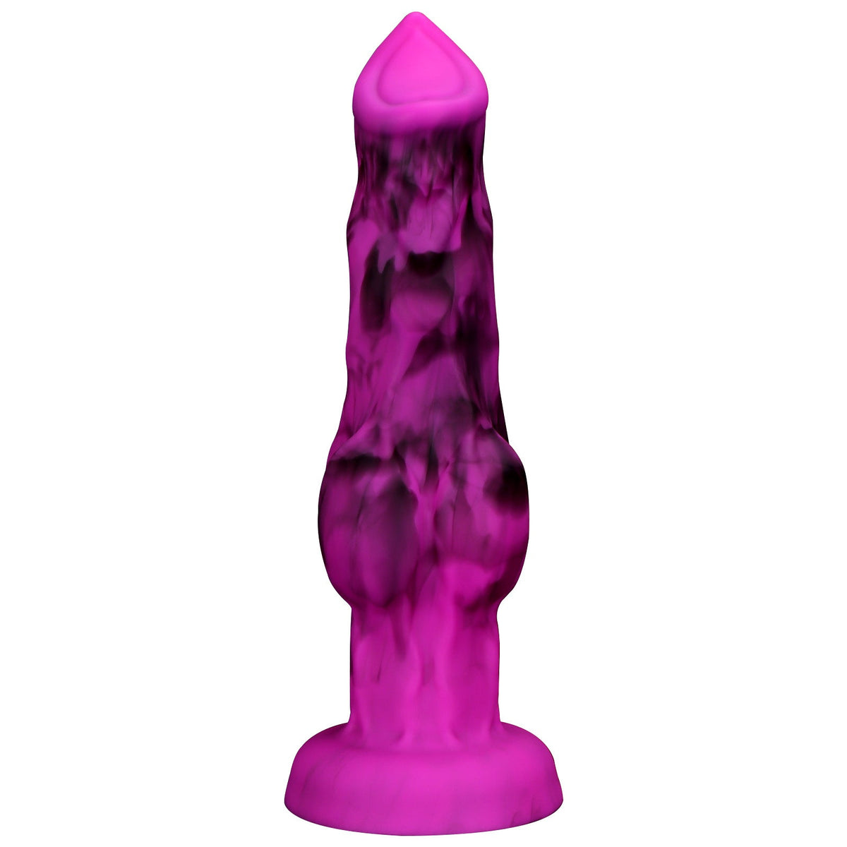 Paarse Zachte Wolf Knotdildo Met Zuignap